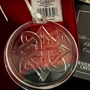 Waterford Society Lead Crystal - The Celtic Spiral Knot Christmas Ornament NWT